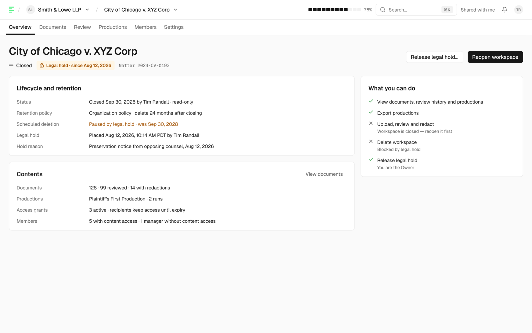 Blackout — screen workspace