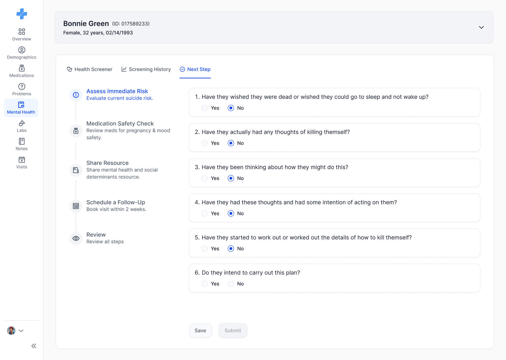 Clinexi — questionnaire