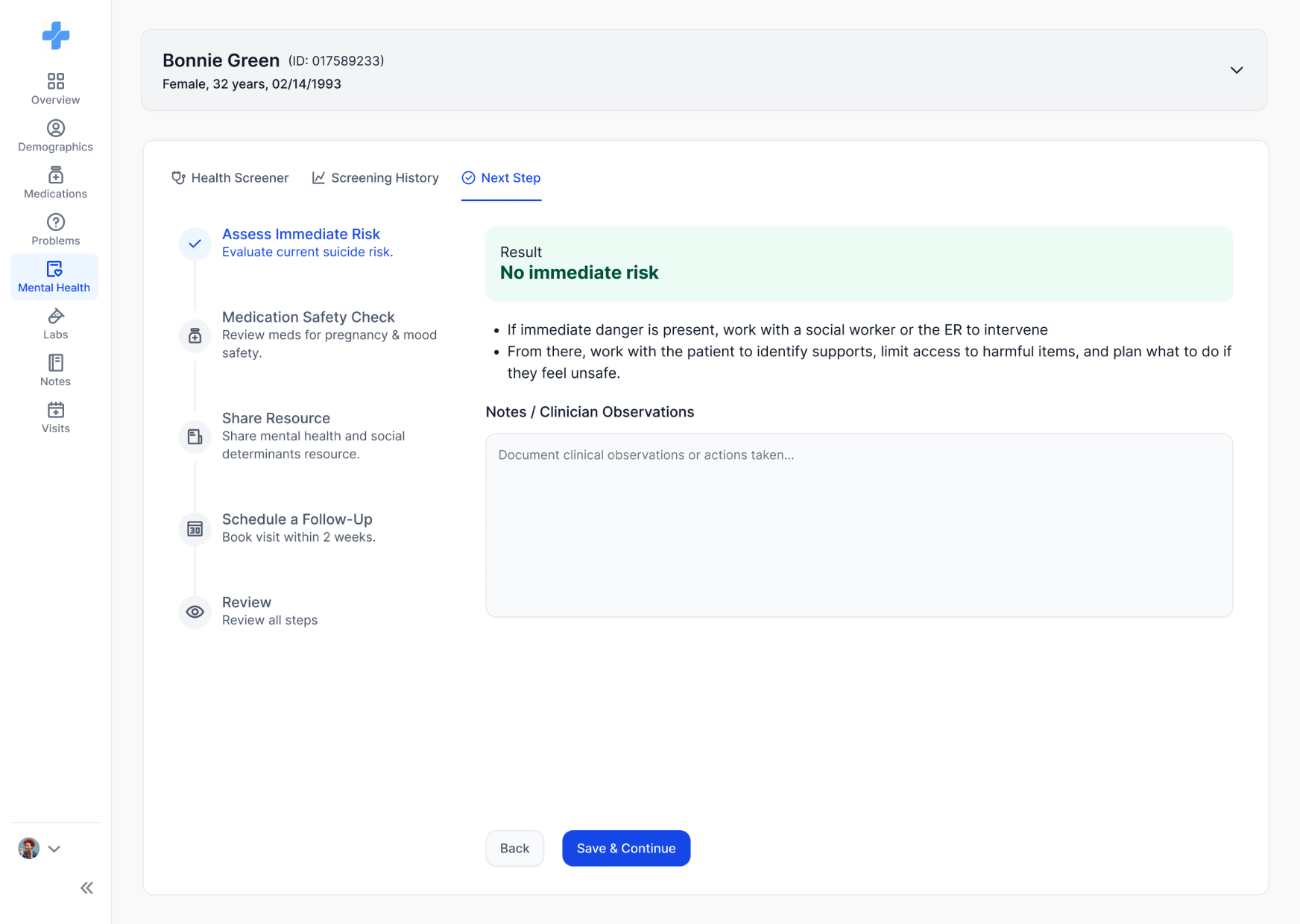 Clinexi — questionnaire result